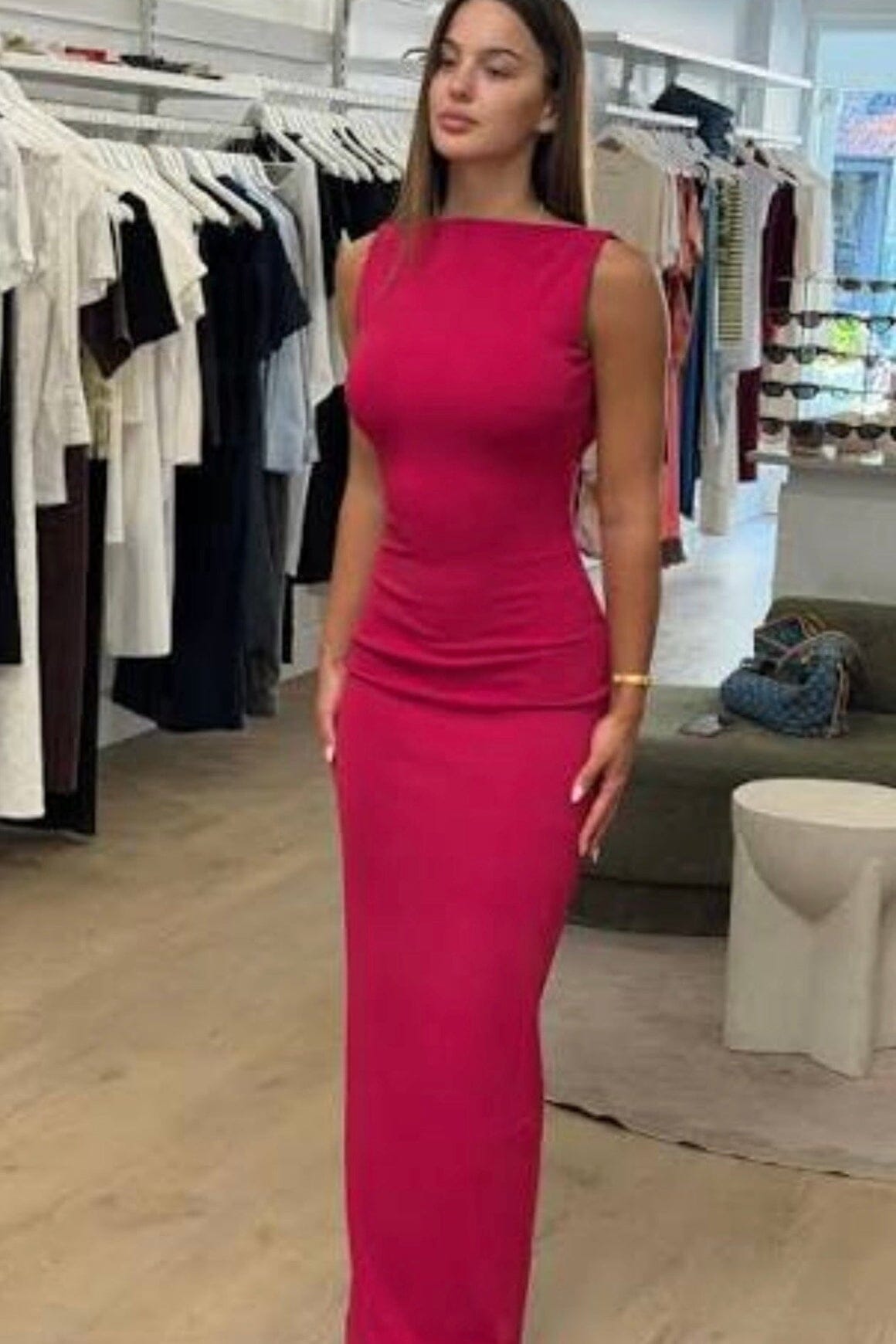 Verona Gown - Raspberry CLOTHING Effie Kats 