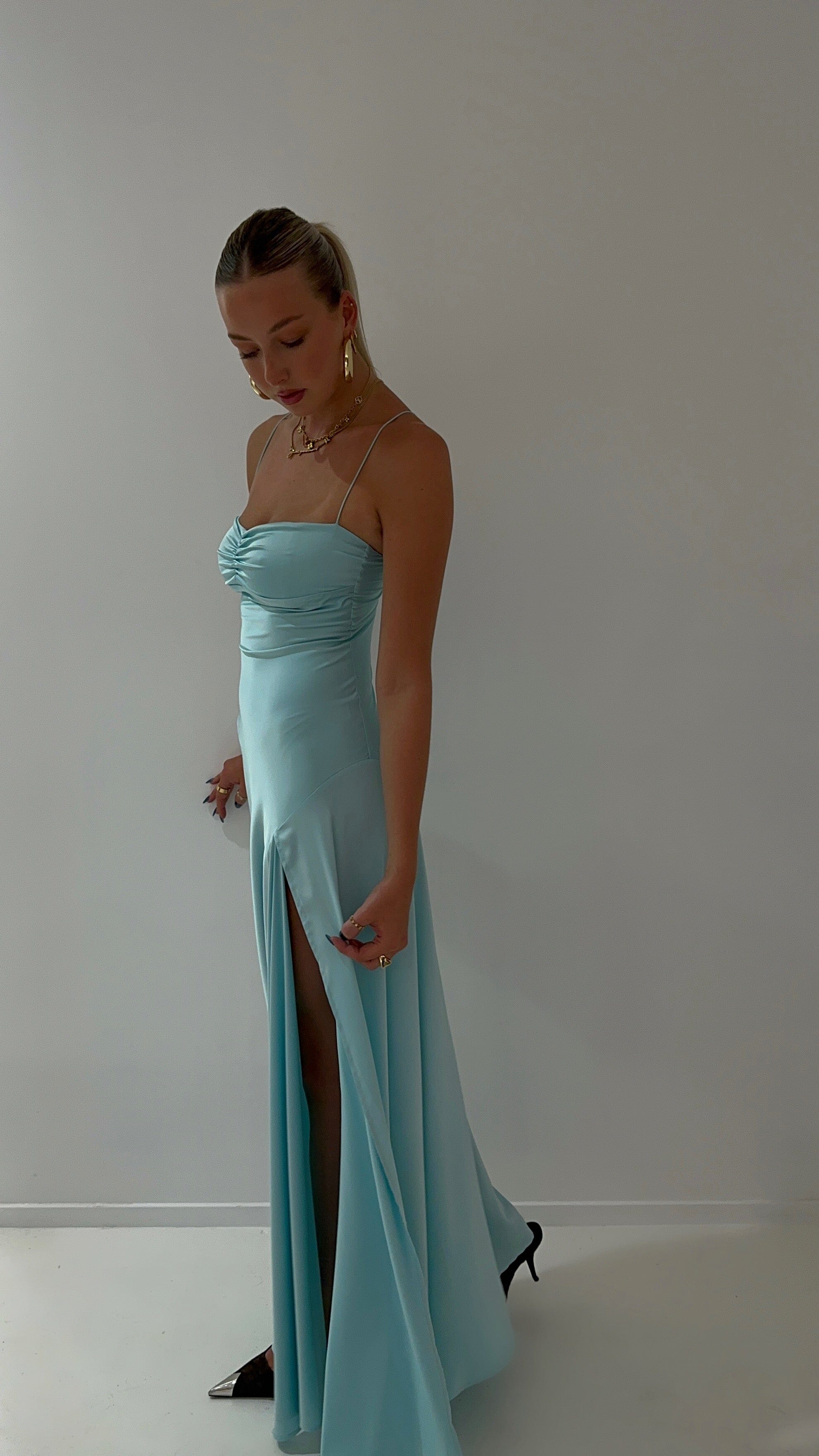 Gaia Gown = Aqua Clothing Hntr The Label 