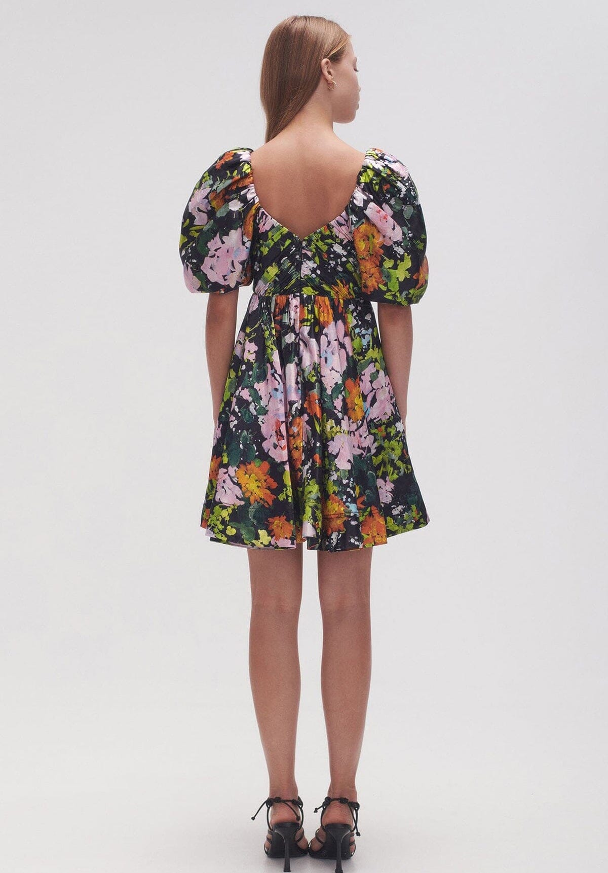 Gabrielle Plunge Mini Dress - Floral Clothing Aje 