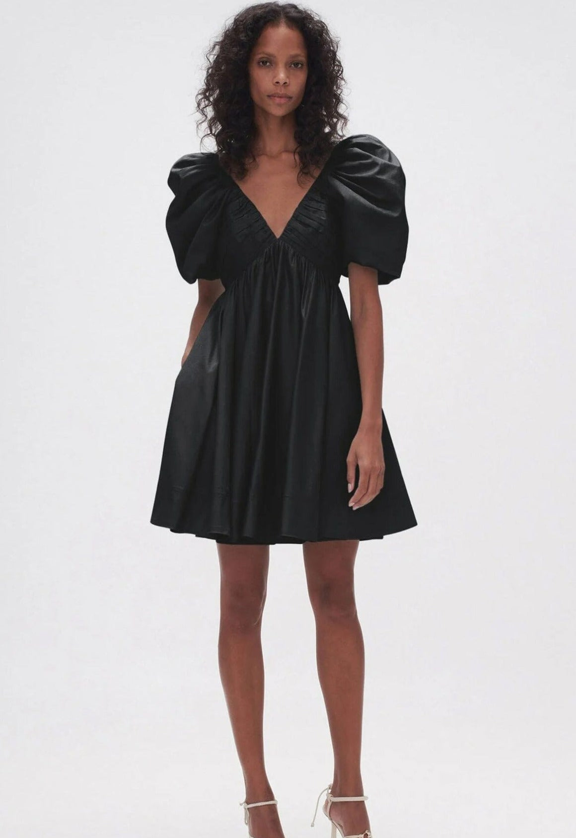 Gabrielle Plunge Mini Dress - Black Clothing Aje 