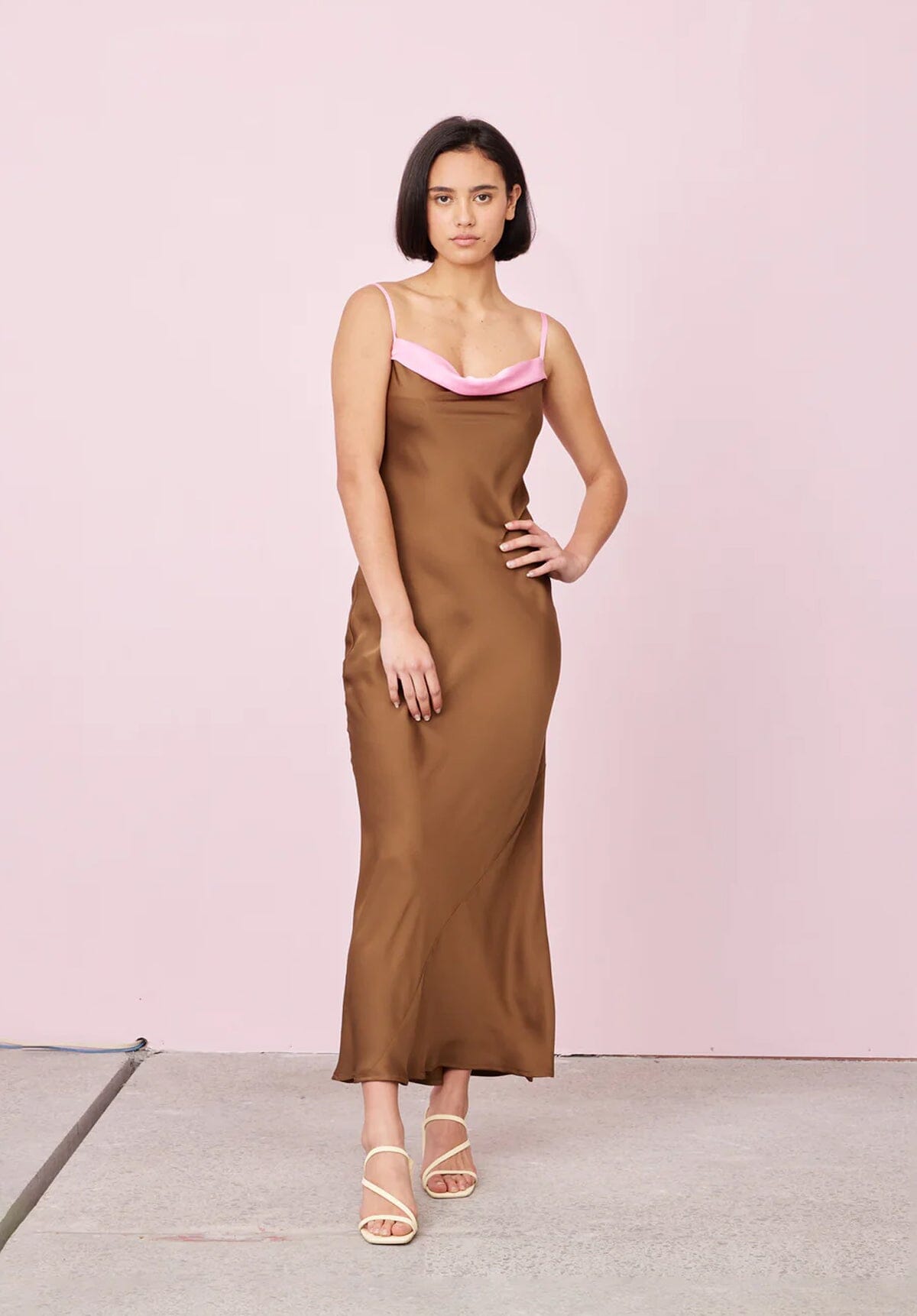 Gemini Satin Slip Dress Clothing RUBY 