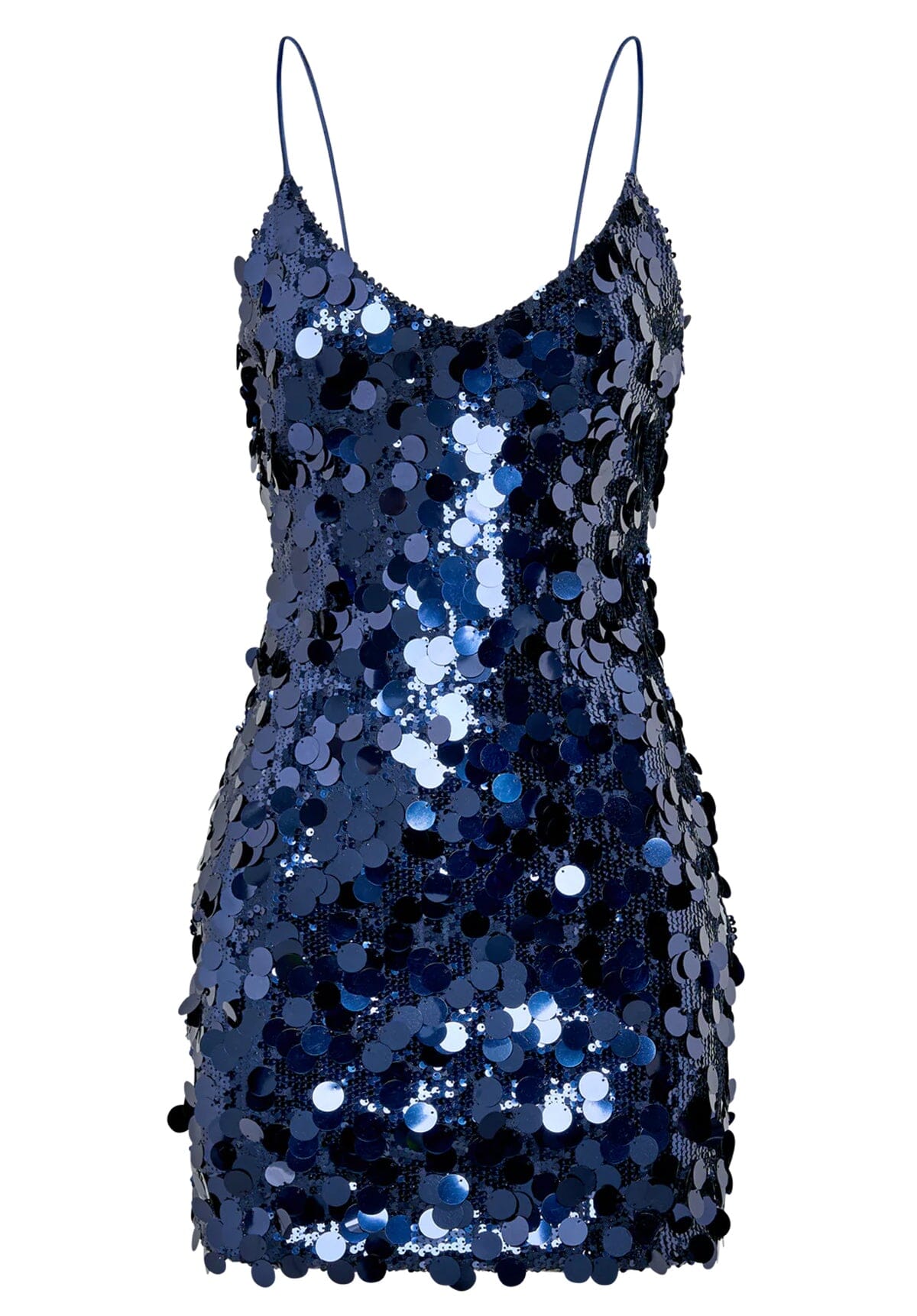 Romilly Sequin Mini Dress - Midnight Navy Clothing Meshki 