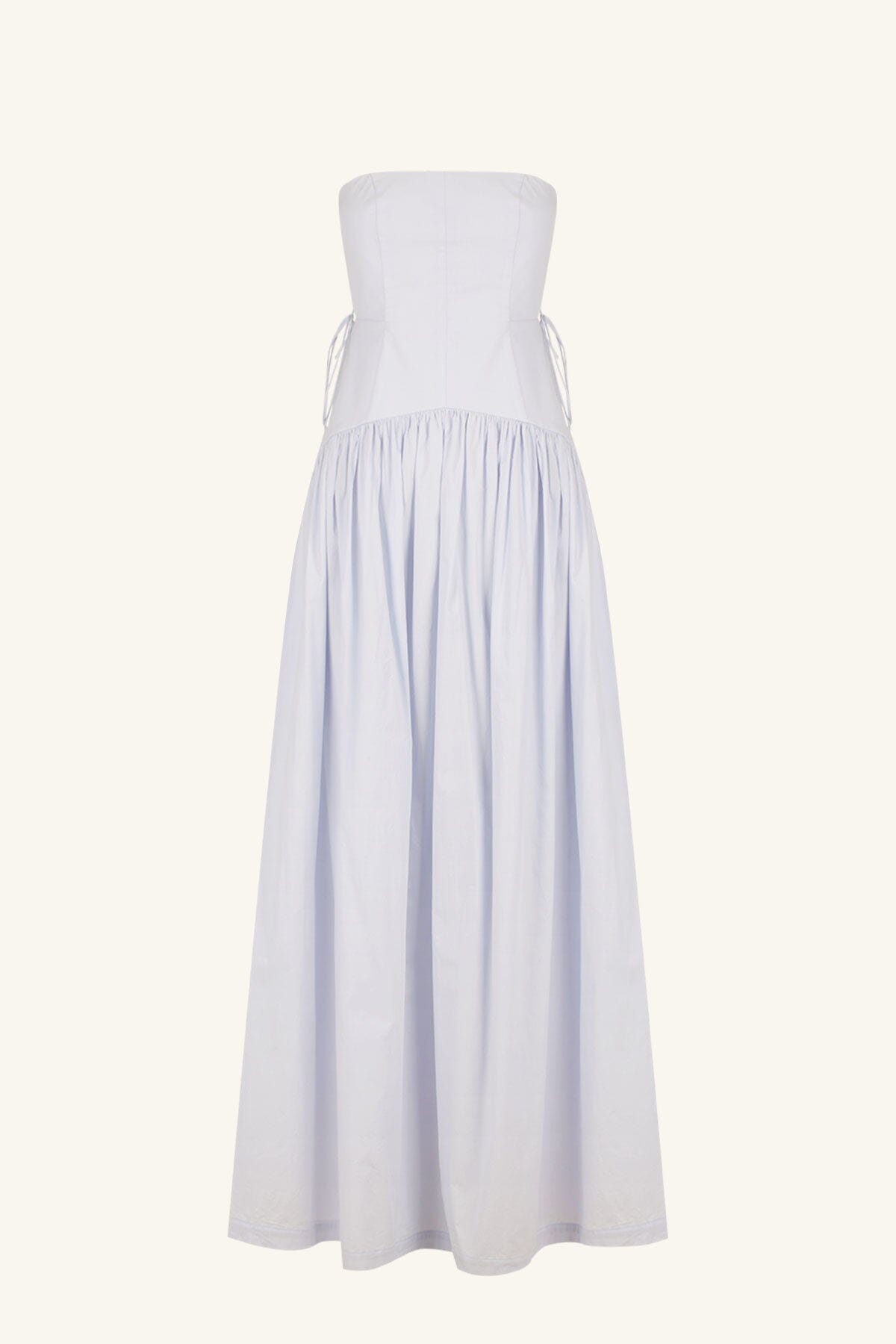 Amada Lace Up Strapless Maxi - Ice Blue Clothing Shona Joy 