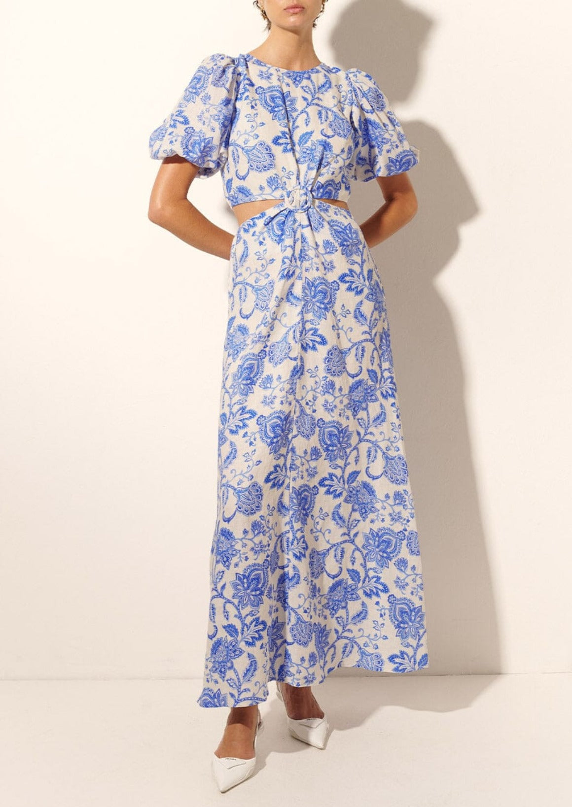 Athena Maxi Dress - Blue Floral dresses Kivari 