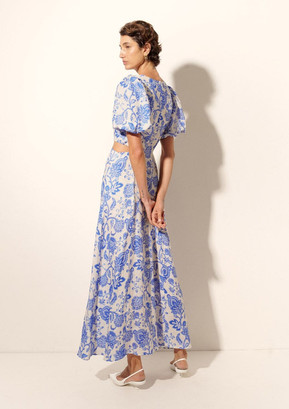 Athena Maxi Dress - Blue Floral dresses Kivari 