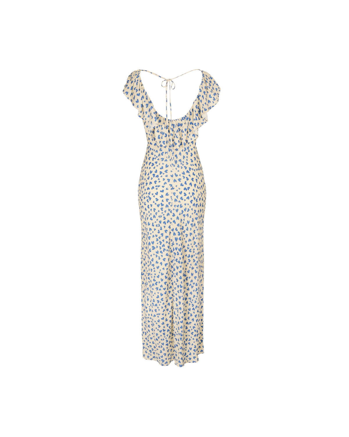 Hazel Ruffle Dress - Blue Scatter Hearts Dresses Ruby 