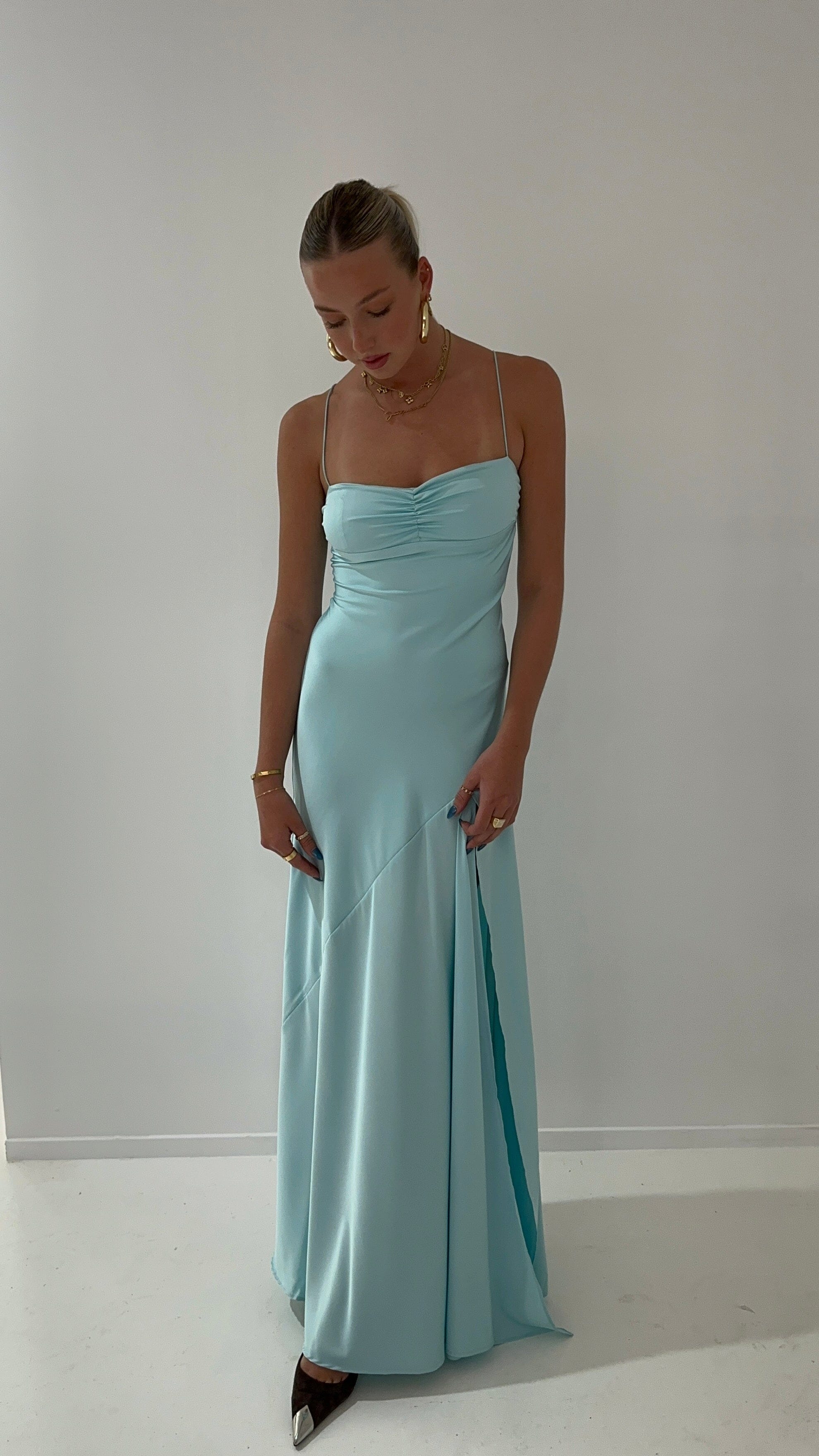 Gaia Gown = Aqua Clothing Hntr The Label 