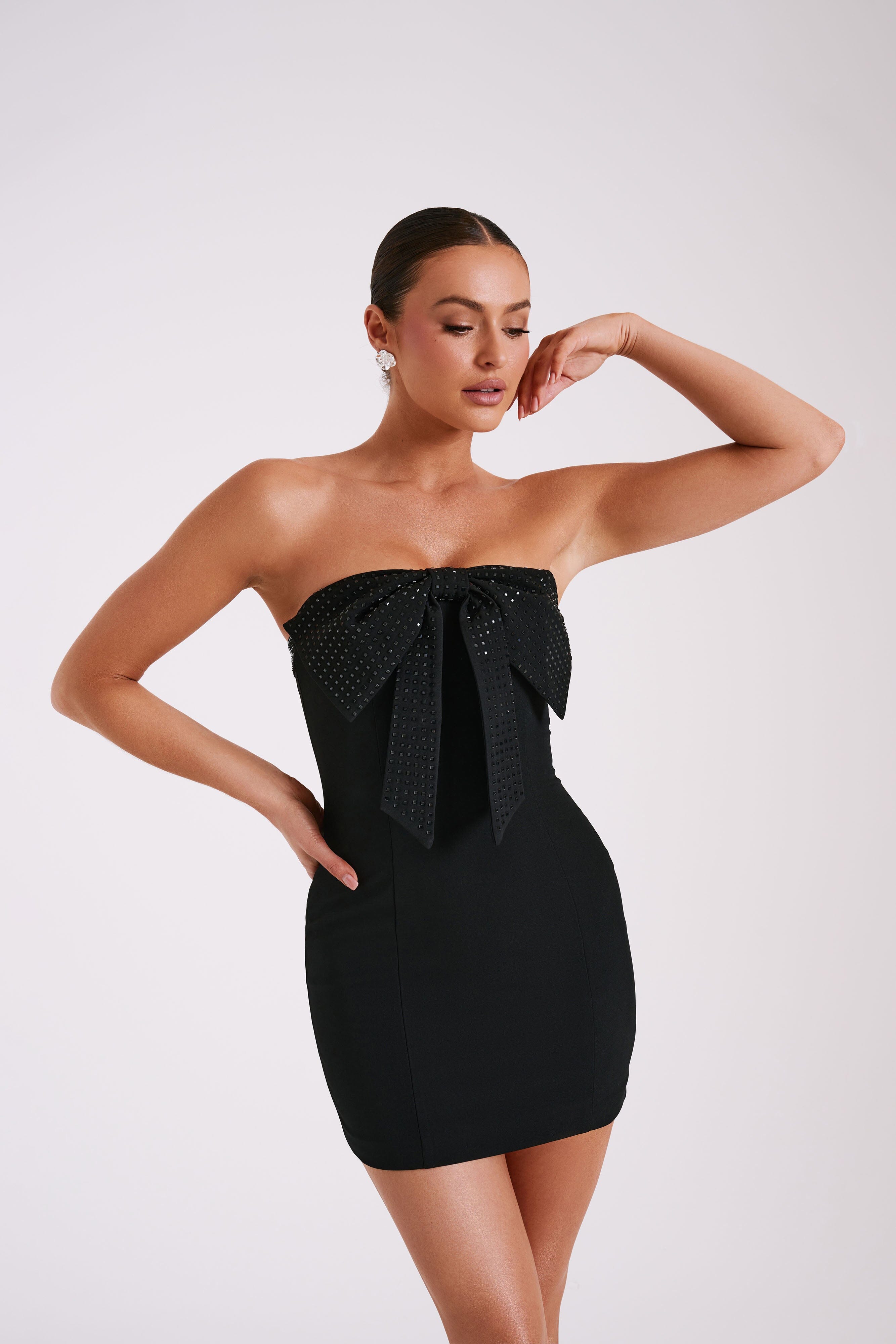 Saoirse Strapless Mini Dress Clothing Meshki 
