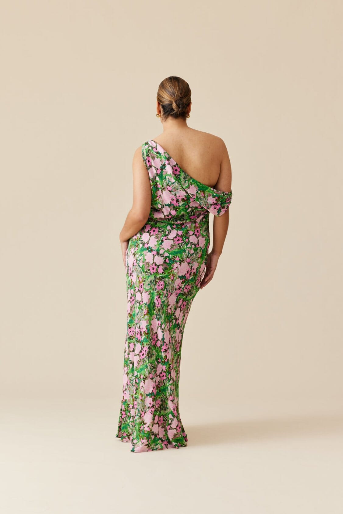 Melon Maxi Dress - Pink Green Floral Clothing RUBY 