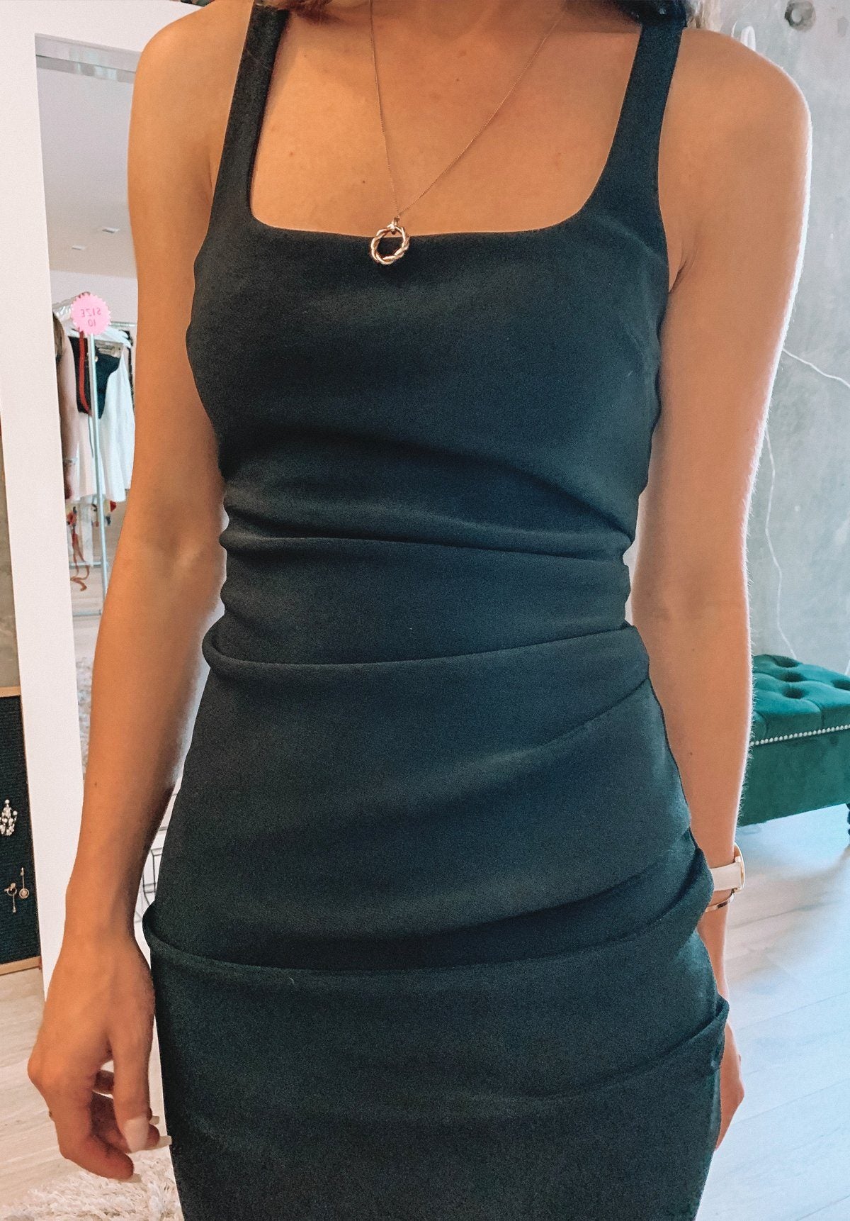 Karina Tuck Midi Dress - Black Clothing Bec and Bridge 