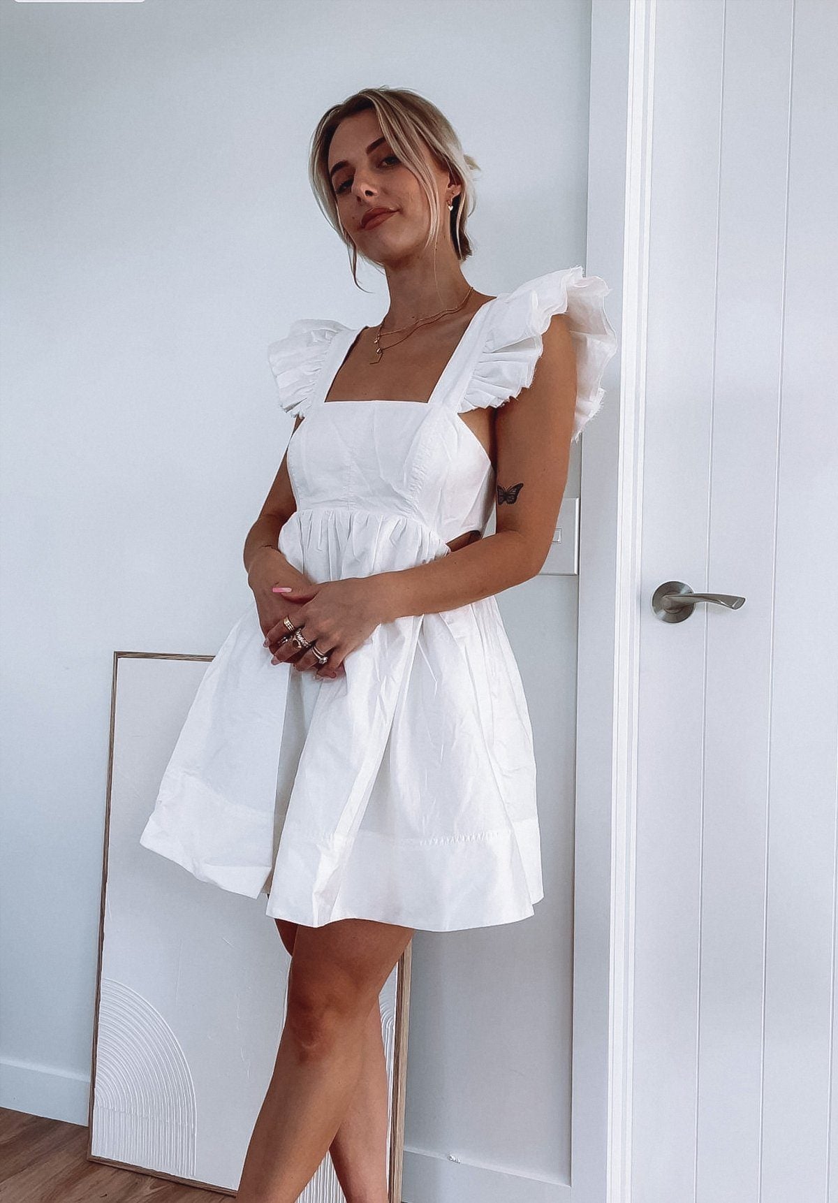 Midsummer Mini Dress - Ivory Clothing Aje 