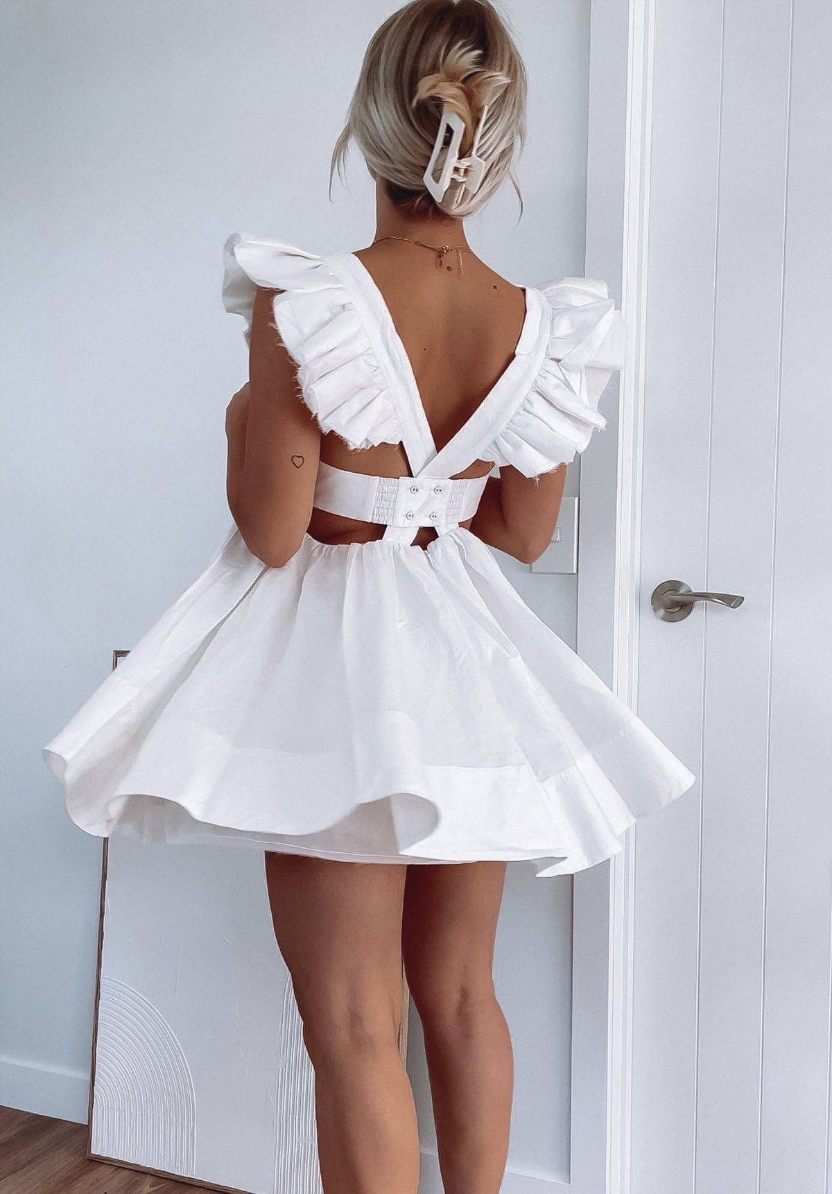 Midsummer Mini Dress - Ivory Clothing Aje 