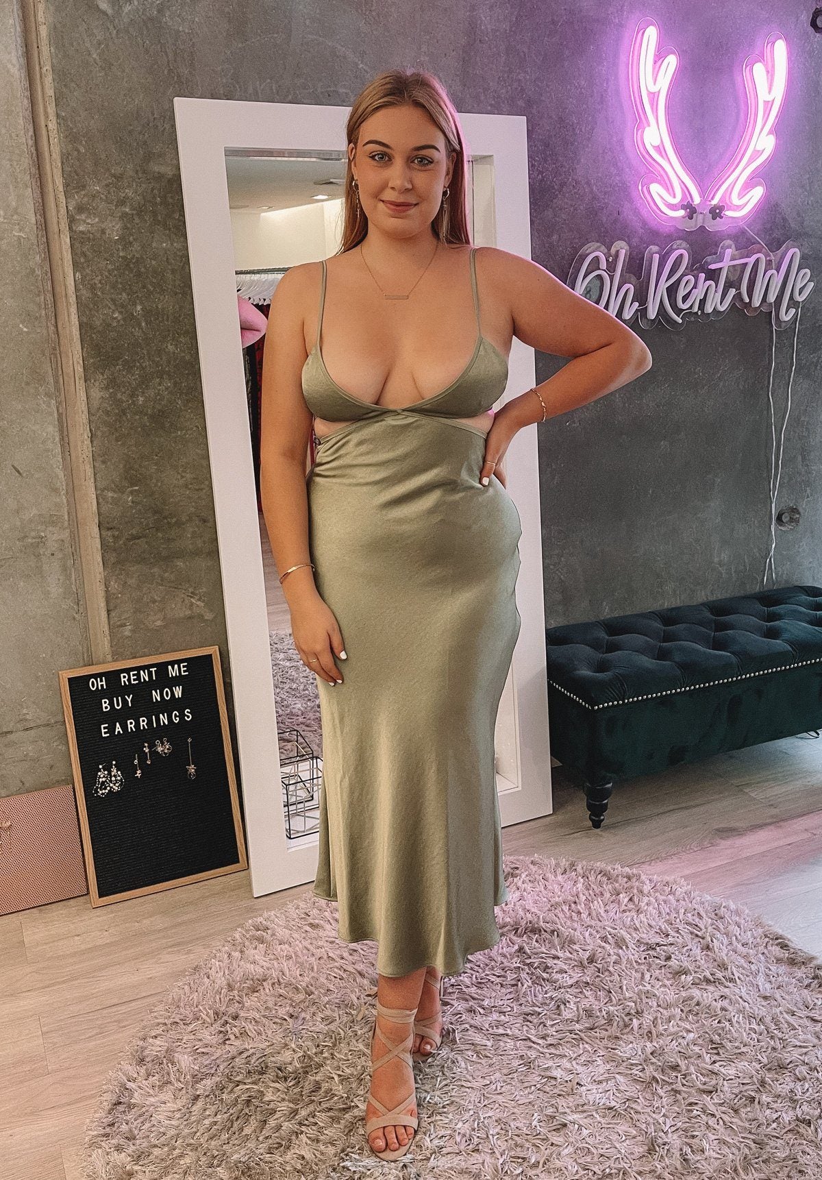 Veronique Cut-out Maxi Dress - Sage Clothing Bec and Bridge 