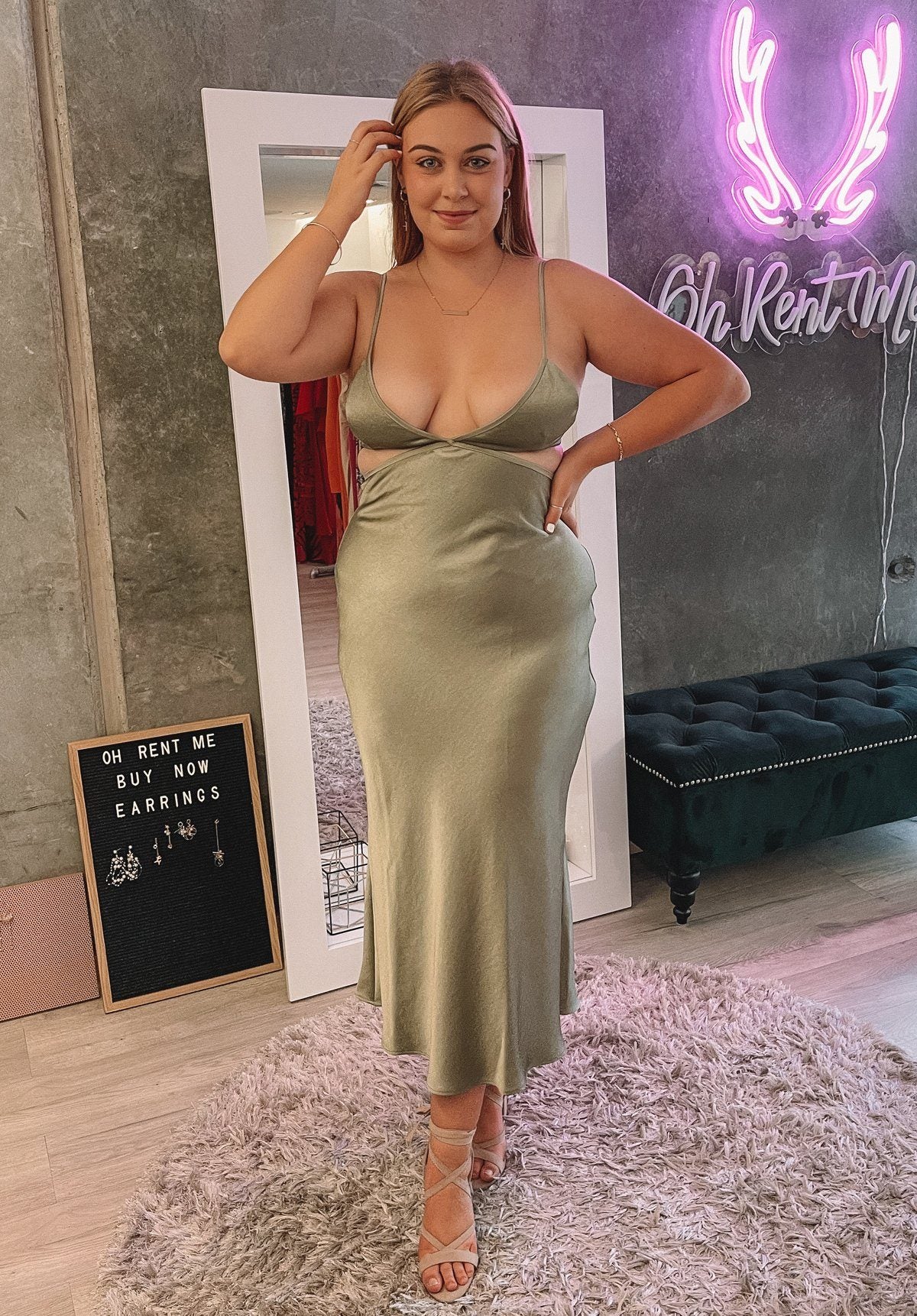 Veronique Cut-out Maxi Dress - Sage Clothing Bec and Bridge 